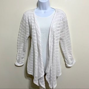 ⭐️3/$10⭐️ Rafaella White Draped Cardigan
